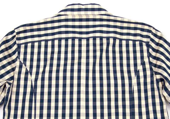 ポールスミスpaul smith ONDON チェックシャツジャケット 紺 オフ白L