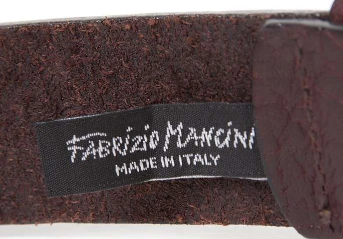 (SALE) FABRIZIO MANCINI type press Leather belt K-18233_012