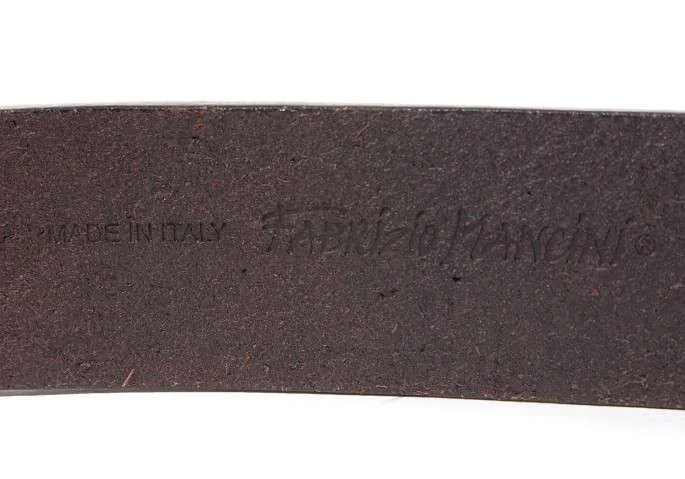 (SALE) FABRIZIO MANCINI type press Leather belt K-18233_013