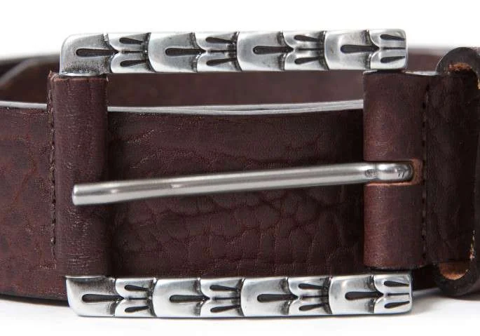 (SALE) FABRIZIO MANCINI type press Leather belt K-18233_003