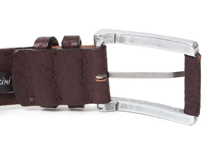 (SALE) FABRIZIO MANCINI type press Leather belt K-18233_008