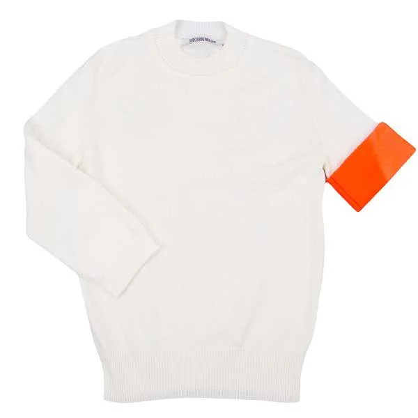 【SALE】ダークビッケンバーグDirk Bikkembergs 蛍光色ナイロン袖切り替えコットンニット M