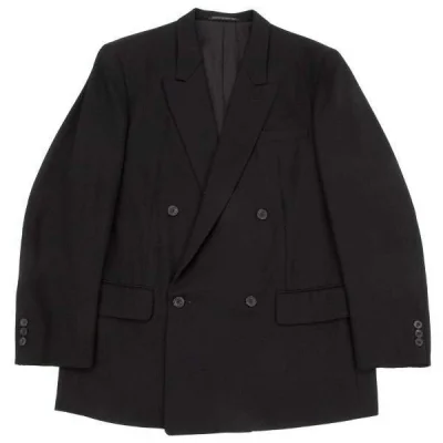 【SALE】ヨウジヤマモト コスチュームドオムYohji Yamamoto COSTUME D' HOMME  ダブルウールギャバジャケット 黒