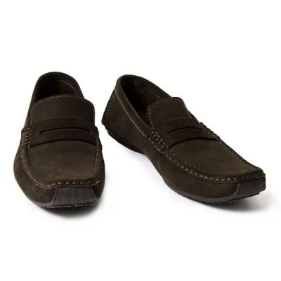 【SALE】ルイヴィトンLOUIS VUITTON スエードローファードライビングシューズ 27.5位