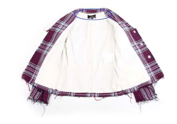 tricot COMME des GARCONS Plaid wool jacket K-1388_013