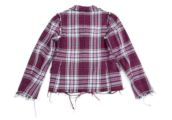 tricot COMME des GARCONS Plaid wool jacket K-1388_015