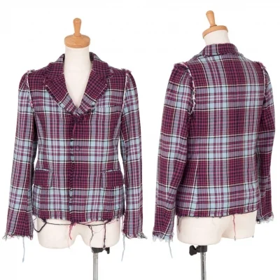 tricot COMME des GARCONS Plaid wool jacket