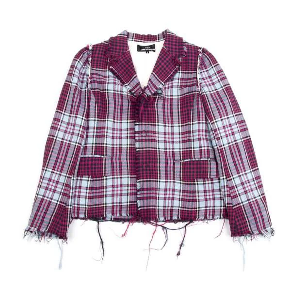 tricot COMME des GARCONS Plaid wool jacket K-1388_002