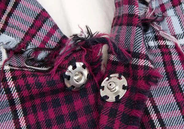 tricot COMME des GARCONS Plaid wool jacket K-1388_007