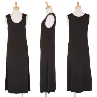 【SALE】ヨウジヤマモト ファムYohji Yamamoto FEMMEレーヨンストレッチノースリーブワンピース