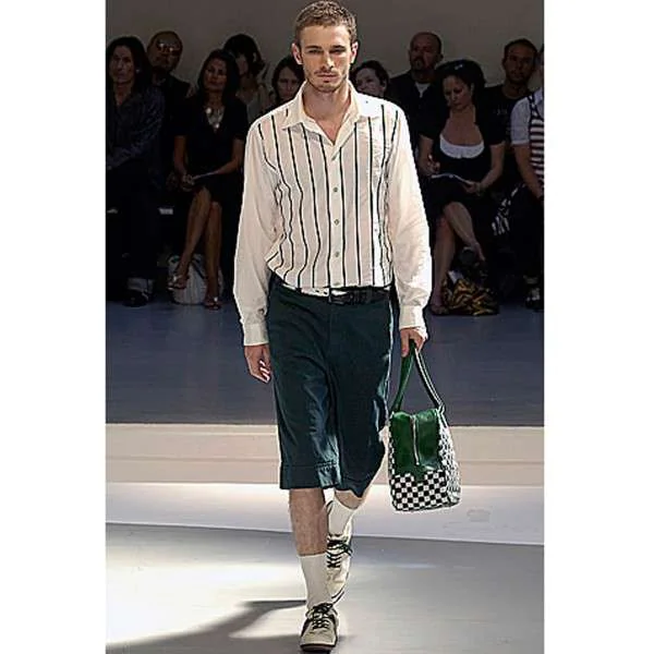 イッセイミヤケ メンISSEY MIYAKE MEN フロントストライプデザインシャツ