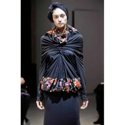 【SALE】ジュンヤワタナベ コムデギャルソンJUNYA WATANABE COMME des GARCONS 切替シースルー花柄ドレーププルオーバー