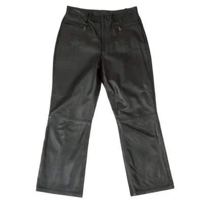 ジャンポールゴルチエオムJean Paul GAULTIER HOMME  ラムレザー切り替えパンツ 黒