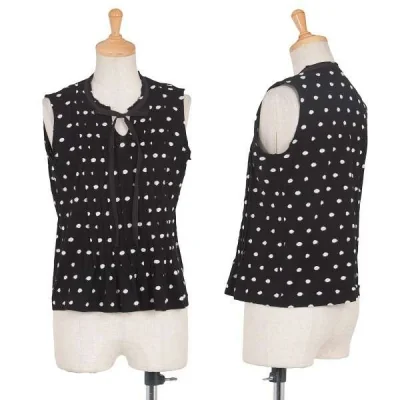【SALE】トリコ コムデギャルソンtricot COMME des GARCONS モノトーン水玉デザイントップス