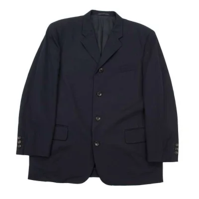 【SALE】コムデギャルソン オムCOMME des GARCONS HOMME 4Bウールギャバジャケット 紺