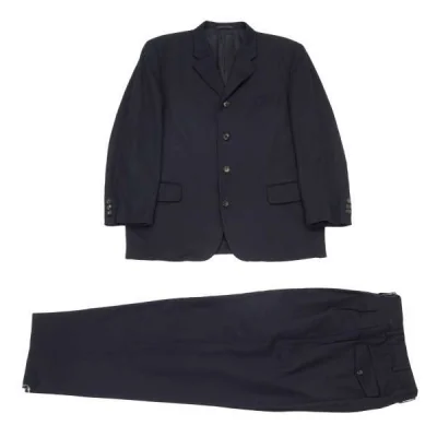 【SALE】コムデギャルソン オムCOMME des GARCONS HOMME 4Bウールギャバセットアップスーツ 紺