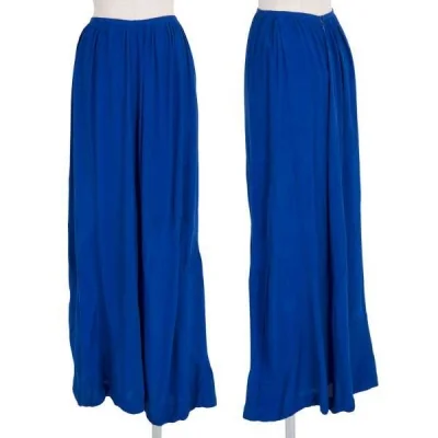 【SALE】Iwish 円形パッチレーヨンスカート 青