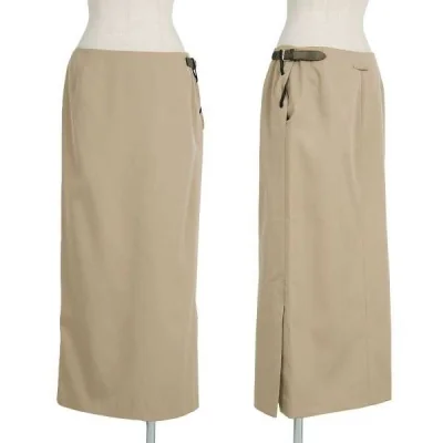 【SALE】ジャンポールゴルチエ ファムJean Paul GAULTIER FEMME レザーストラップスカート ベージュ茶
