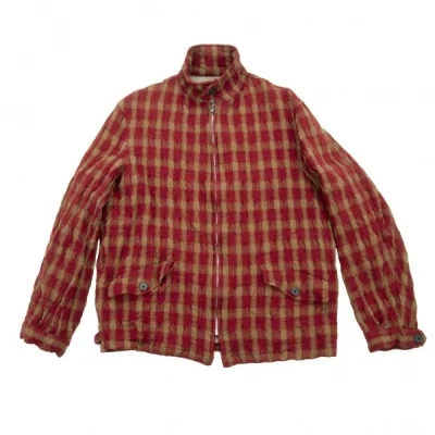 ワイズフォーメンY's for men シワ加工チェックジップブルゾン