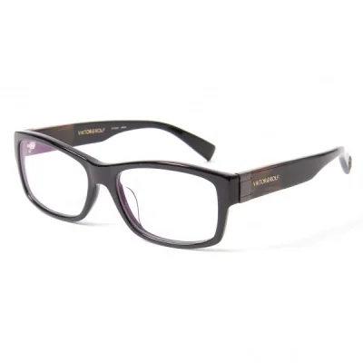 【SALE】ヴィクター＆ロルフVIKTOR&ROLF 木目調配色メガネ 茶F