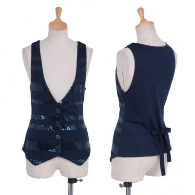 【SALE】グリーンレーベルリラクシングgreen label relaxing スパンコールジレ