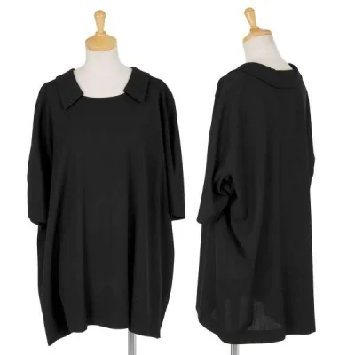 【SALE】ホンマHOMMA ウールギャバ半袖シャツトップス 黒