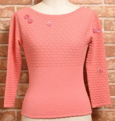 ANNA MOLINARI Rose Three-quarter sleeves tops(K-1603)