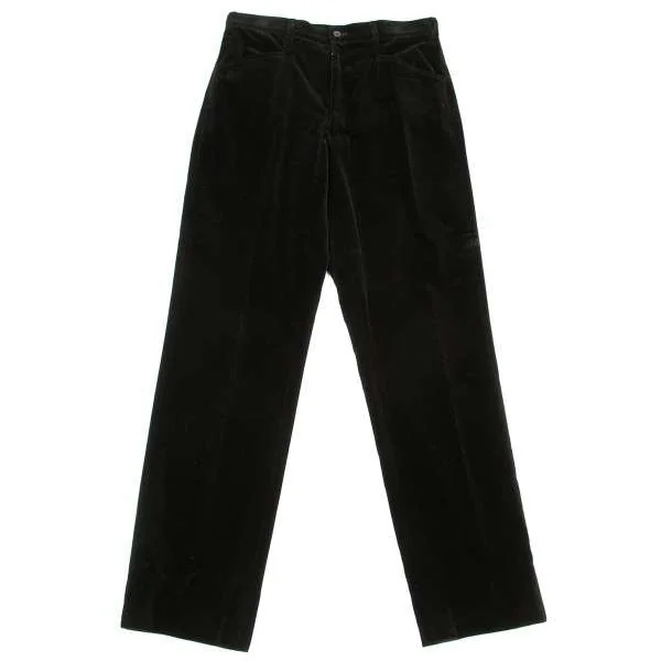 ヨウジヤマモト プールオム yohji yamamoto pour homme ノータックベルベットパンツ