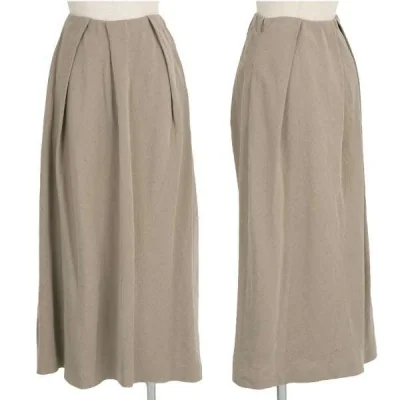 【最終値下げ】ヨーガンレールJURGEN LEHL コットンリネンボーダースカート ベージュ