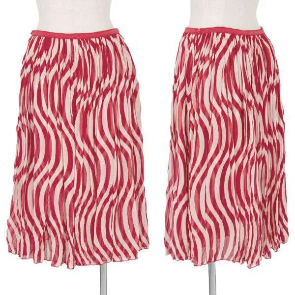 【SALE】ツモリチサトTSUMORI CHISATO 波ストライプシルクシースルースカート