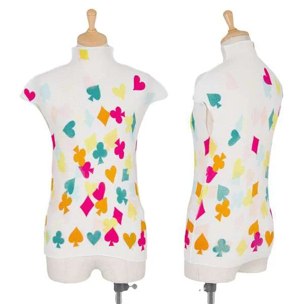 イッセイミヤケ ミー ISSEY MIYAKE me ワッフルプリーツトランプマーク