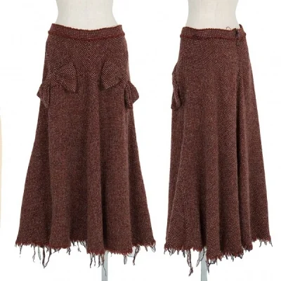 【SALE】ジュンヤワタナベ コムデギャルソンJUNYA WATANABE COMME des GARCONSウールリボンデザインスカート