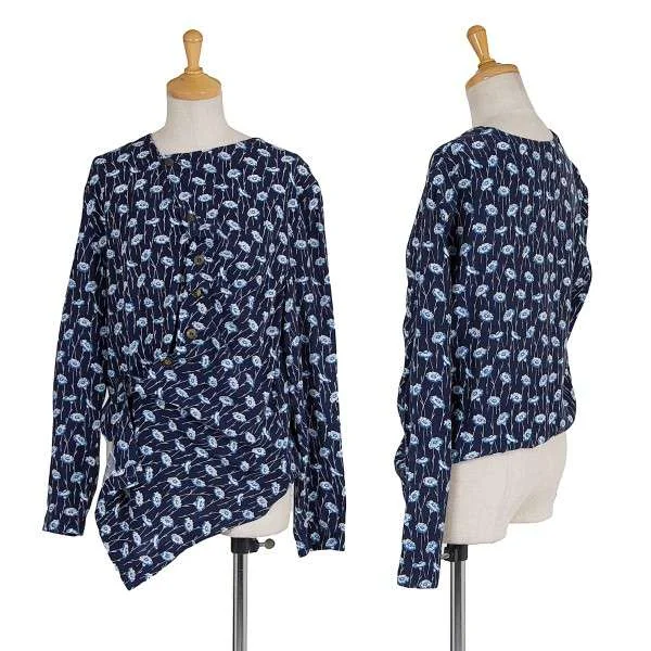 COMME des GARCONS 花柄トリコット長袖シャツ トリココムデギャルソンtricot COMME des GARCONS 変形レーヨン花柄