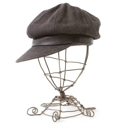 グッチGUCCI GGレザー切替キャスケット