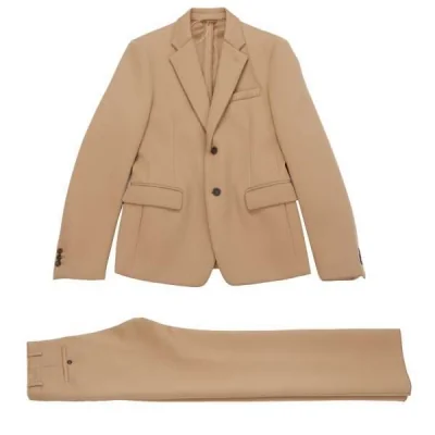 【SALE】新品ですが・・・！ミュウミュウmiumiu 中綿ボンディング2Bウールセットアップスーツ キャメル