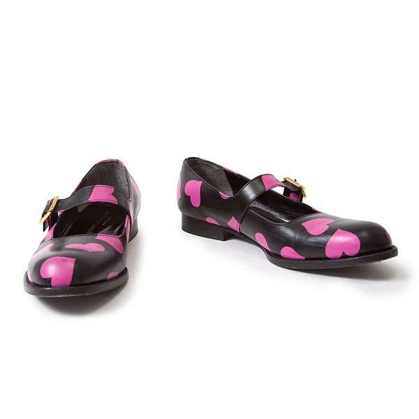 コムデギャルソンCOMME des GARCONS ハート柄レザーシューズ