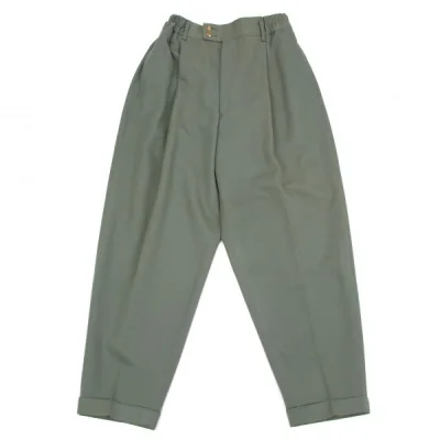 コムデギャルソンオムプリュスCOMME des GARCONS HOMME PLUS ウールギャバウエストゴムパンツ