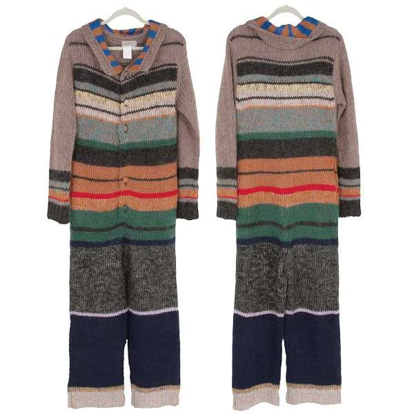 【SALE】ヨウジヤマモト ファムYohji Yamamoto FEMME柄ニットジャンプスーツ