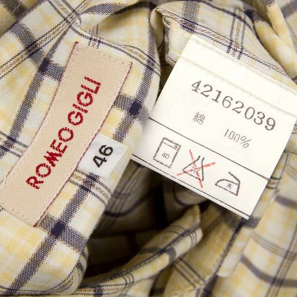 (SALE) ROMEO GIGLI Plaid cotton shirt K-22800_010