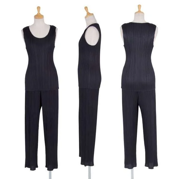 プリーツプリーズPLEATS PLEASE プリーツノースリーブセットアップ