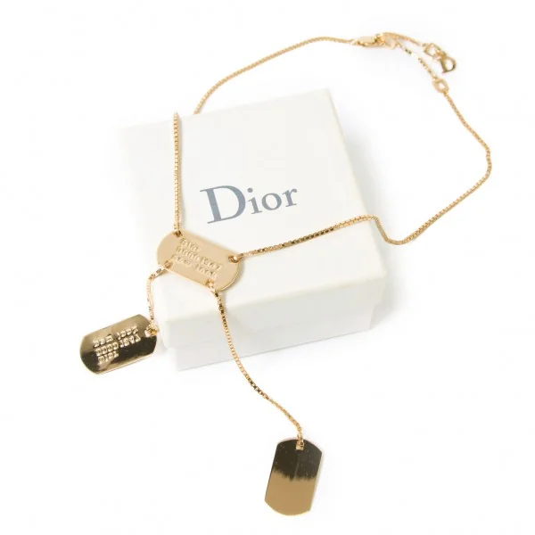 クリスチャンディオールChristian Dior トリプルプレートネックレス