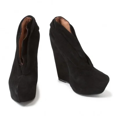 ジェフリーキャンベルJeffrey Campbell スウェード厚底デザインパンプス