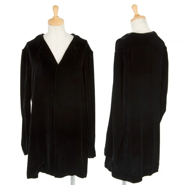 ヨウジヤマモト ファムYohji Yamamoto FEMME ベロアノーカラーホック