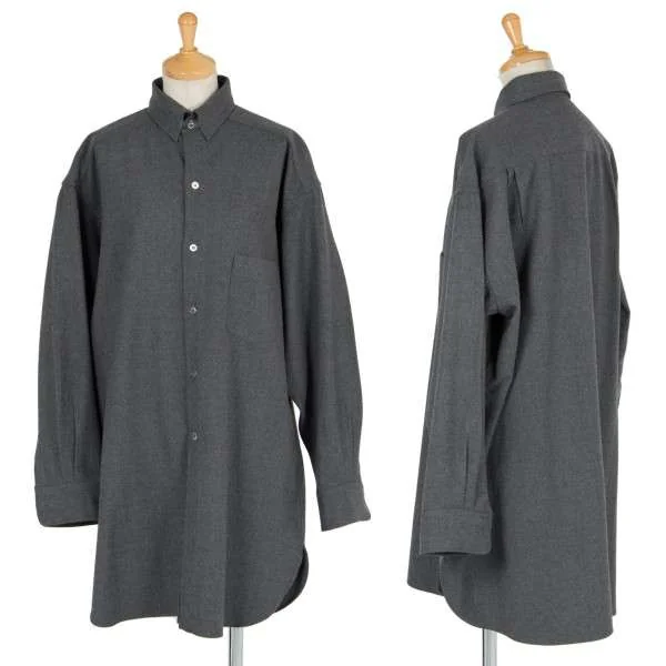 【SALE】コムデギャルソンCOMME des GARCONS ウールフラノゆったりシャツ