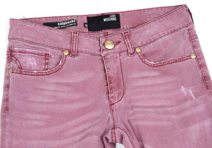 (SALE) LOVE MOSCHINO Wash damage stretch denim pants K-24623_002