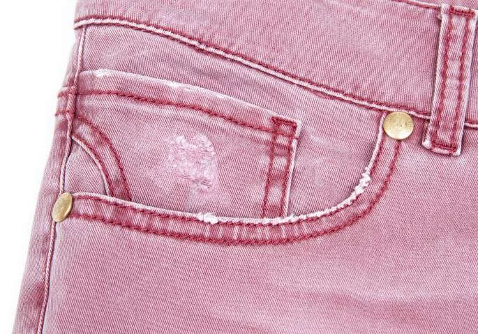 (SALE) LOVE MOSCHINO Wash damage stretch denim pants K-24623_005