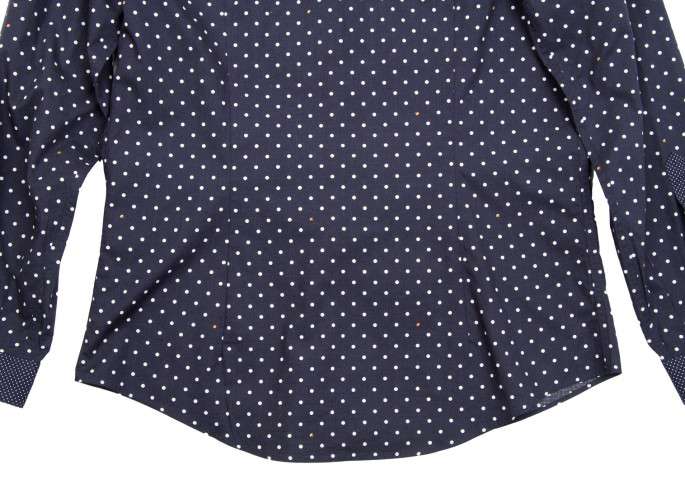 ポールスミスPaul Smith ドット柄コットンシャツ 紺XL | DC