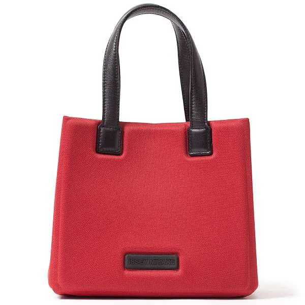 イッセイミヤケISSEY MIYAKE メッシュ素材ミニハンドバッグ 赤黒 (K-24889)