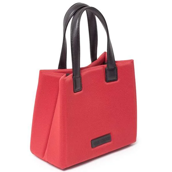 イッセイミヤケISSEY MIYAKE メッシュ素材ミニハンドバッグ 赤黒 (K-24889)
