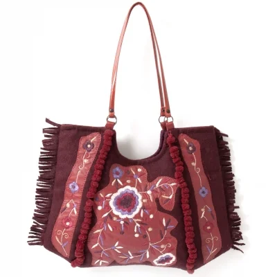 【SALE】ジャマンピュエッシュJAMIN PUECH レザーパッチハンドバッグ